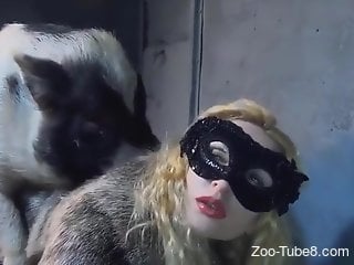 Big boobs babe is an insanely hot zoophile gal