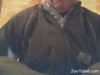 Zoophile finally enjoys anal zoo sex